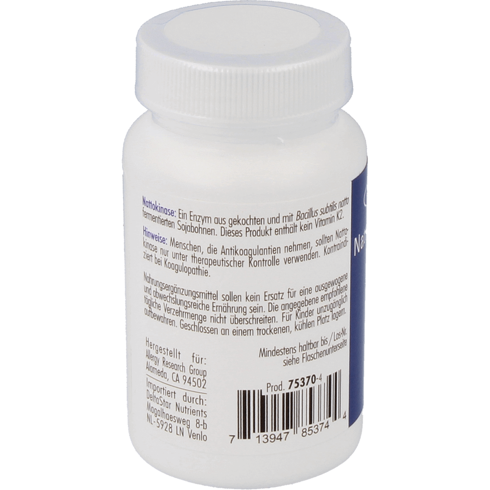 
                      
                        Nattokinase 100 mg NSK-SD® Supplement Allergy Research Group   
                      
                    