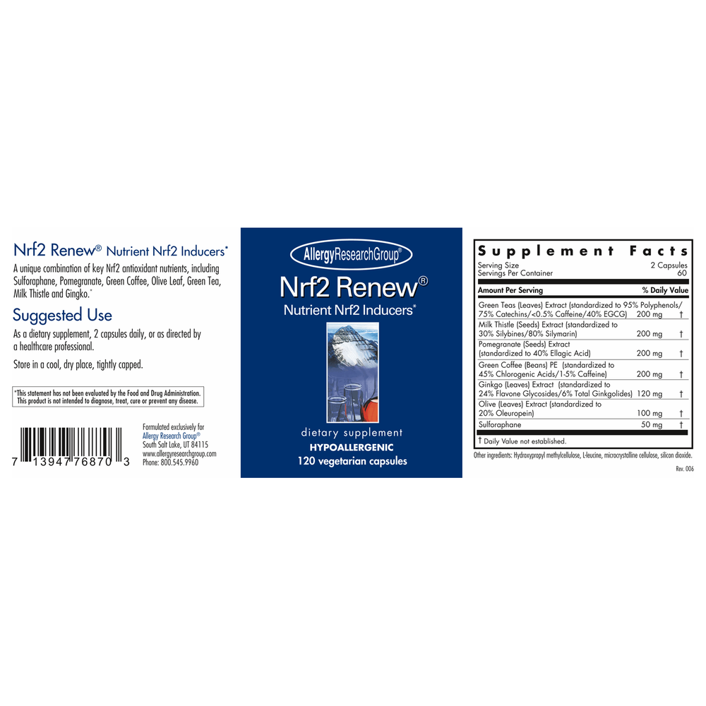 
                      
                        Nrf2 Renew® Supplement Allergy Research Group   
                      
                    