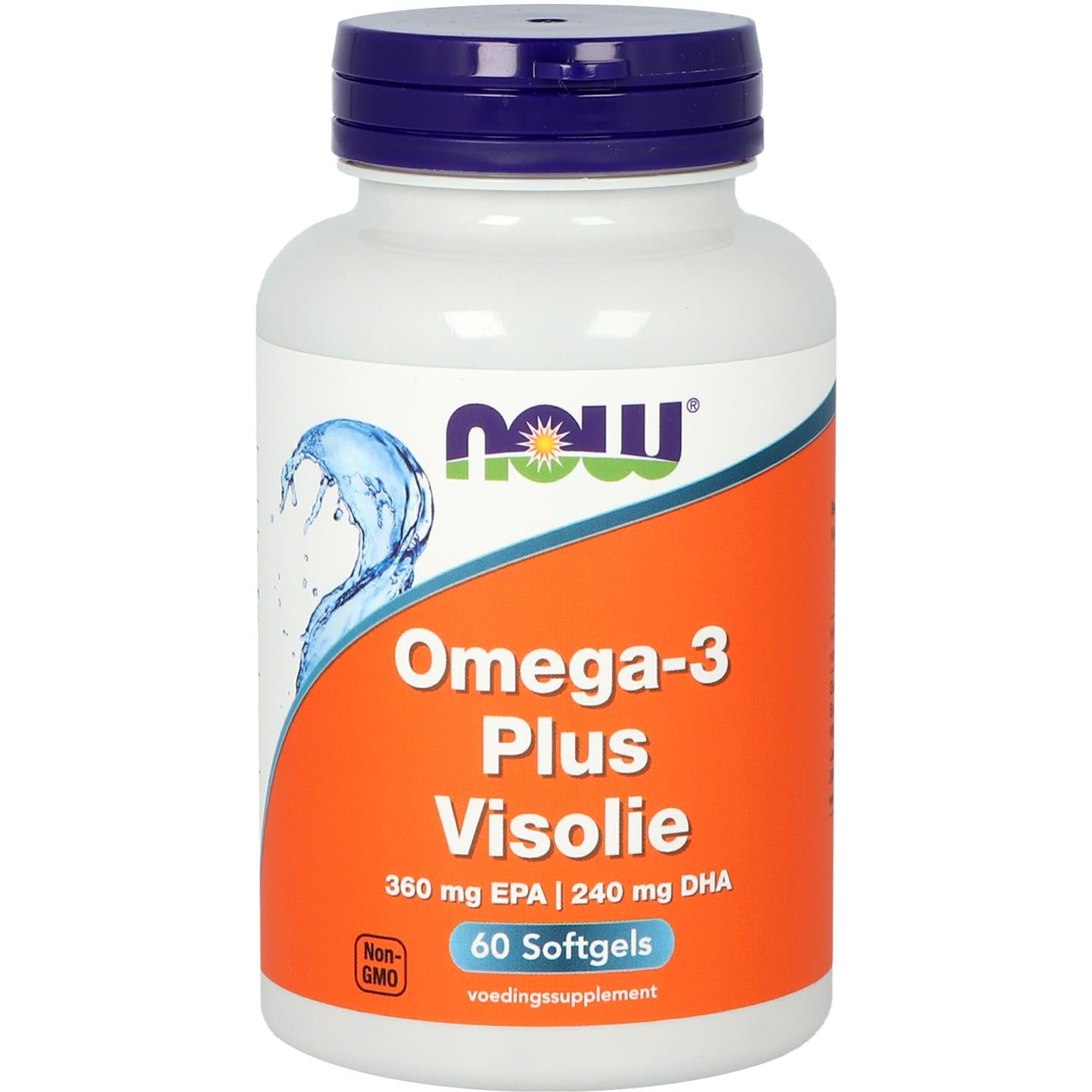 Omega-3 Plus Visolie 360 mg EPA 240 mg DHA Vetzuren NOW Default Title