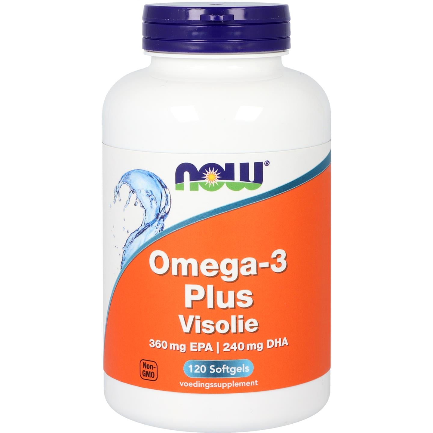 Omega-3 Plus Visolie 360 mg EPA 240 mg DHA Vetzuren NOW Default Title