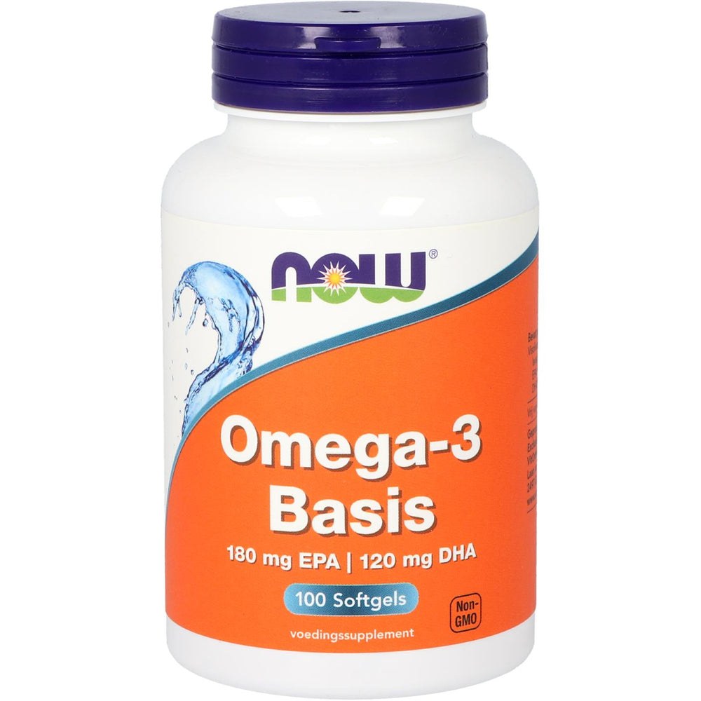 Omega-3 Basis Visolie 180 mg EPA 120 mg DHA Vetzuren NOW Default Title