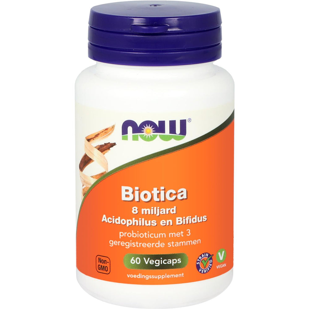 Biotica 8 miljard Acidophilus en Bifidus Probiotica, vezels en enzymen NOW Default Title