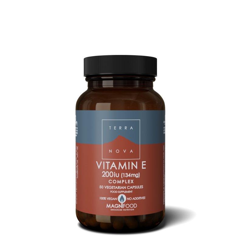 Vitamine E 200iu (134mg) Complex | 50 capsules Supplement Terranovabenelux   