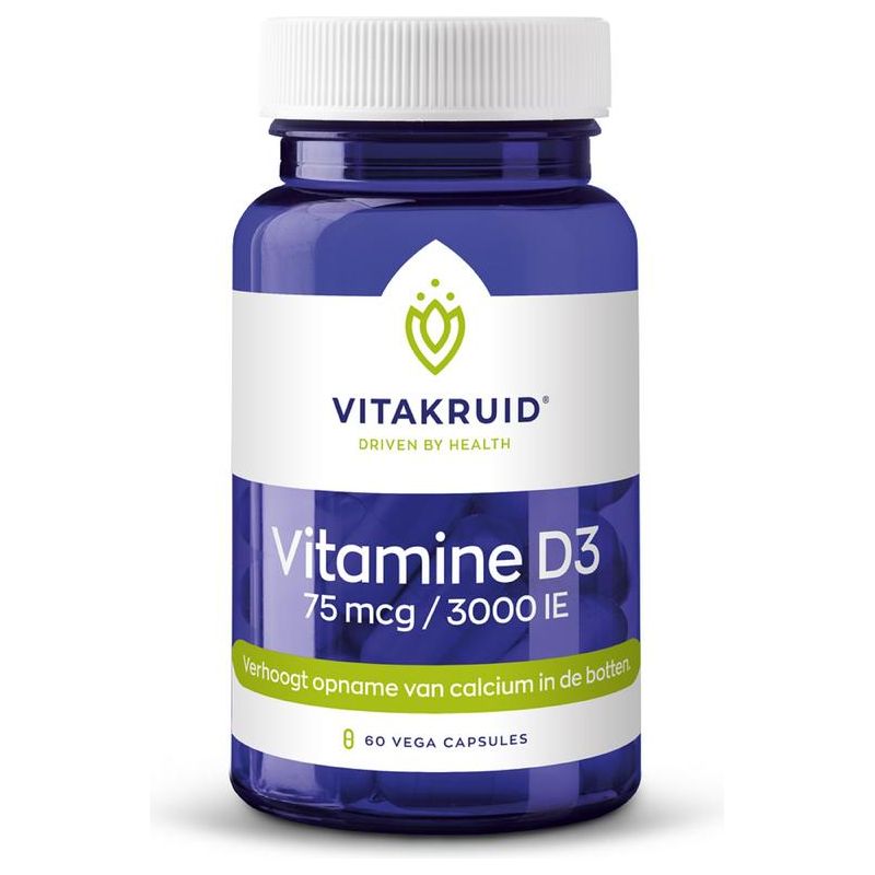 Vitakruid Vitamine D3 – 75 mcg (3000iu) (60st.) Supplement Vitakruid   