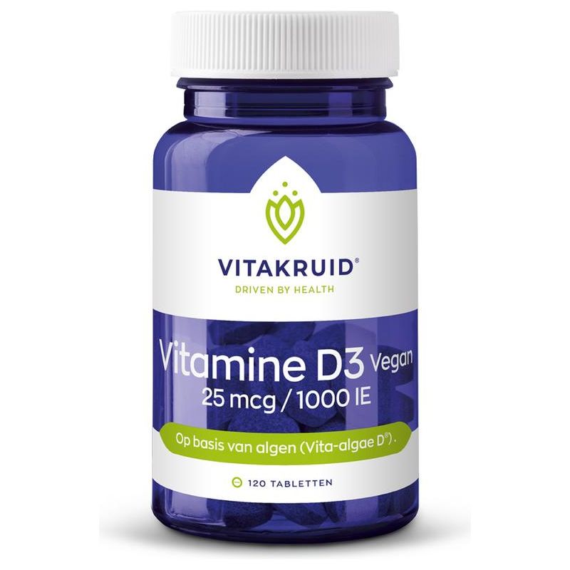 Vitakruid Vitamine D3 Vegan 25 mcg / 1000 IE (120st.) Supplement Vitakruid   