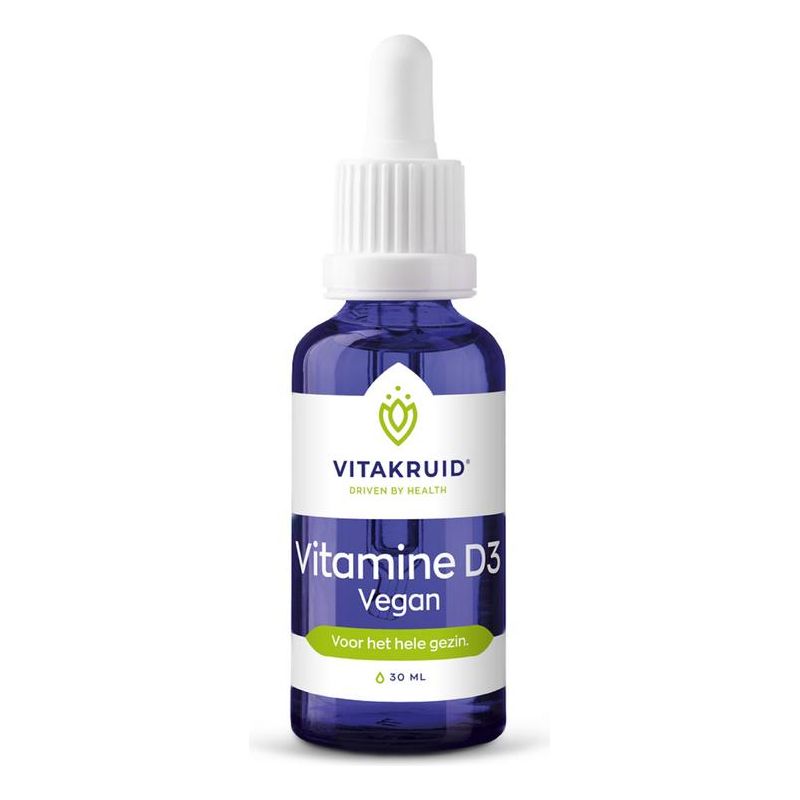 Vitakruid Vitamine D3 Vegan druppels  (30ml) Supplement Vitakruid   