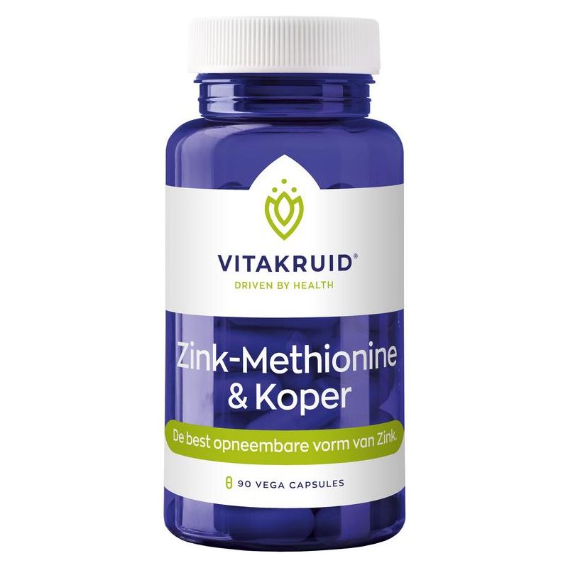 Vitakruid Zink Methionine & Koper (90st.) Supplement Vitakruid   