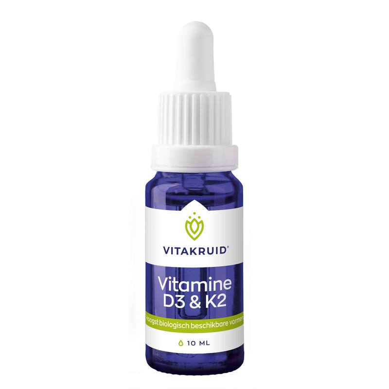 Vitakruid Vitamine D3 & K2 vloeibaar Supplement Vitakruid   