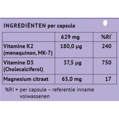 
                      
                        K2 Forte met 60 en 180 capsules Voedingssupplementen K2 MedicalCare Benelux   
                      
                    