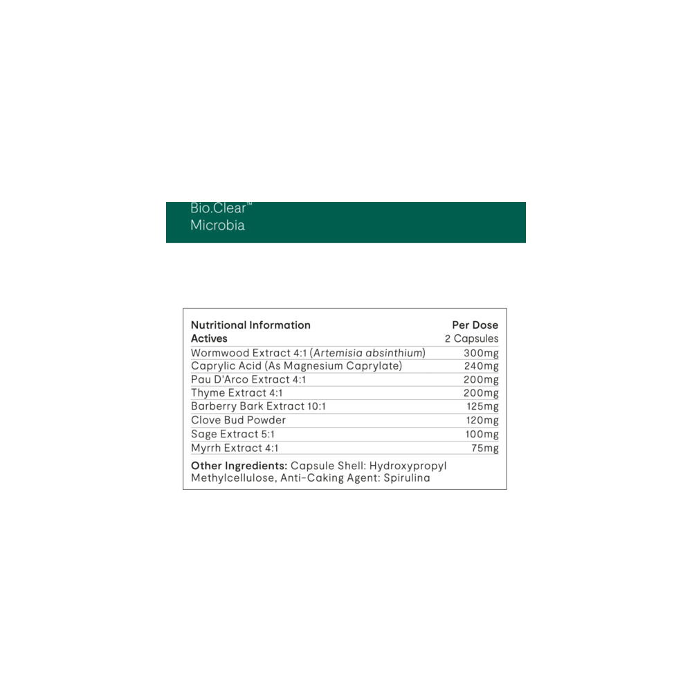 Bio.Clear Microbia - 60 Capsules | Invivo Therapeutics Invivo Healthcare