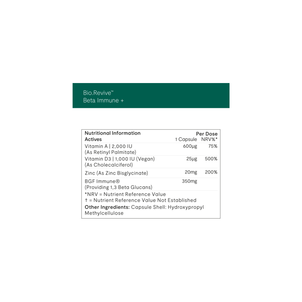 Bio.Revive Beta Immune - 30 Capsules | Invivo Therapeutics Invivo Healthcare
