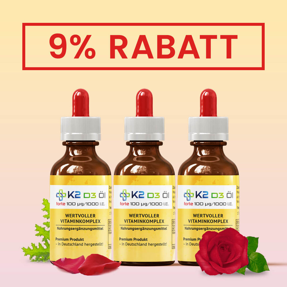 
                      
                        Vitamine K2D3 Forte olie Voedingssupplementen K2 MedicalCare Benelux 3 flesjes voor 8 maanden  
                      
                    