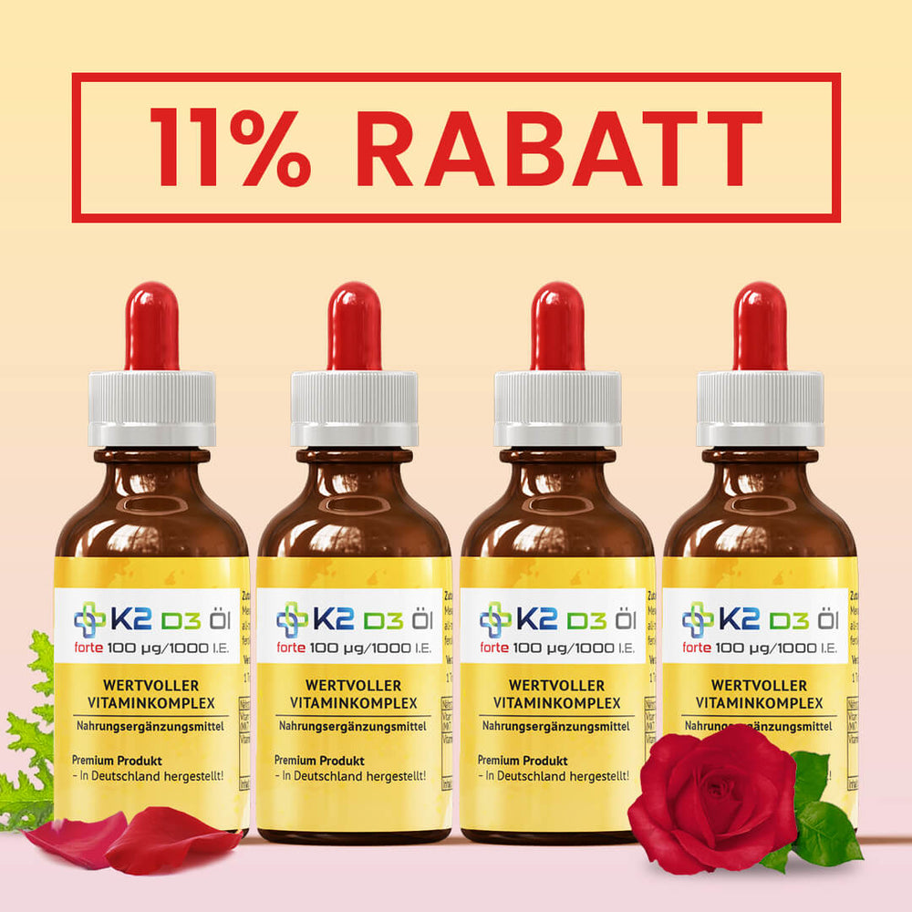 
                      
                        Vitamine K2D3 Forte olie Voedingssupplementen K2 MedicalCare Benelux 4 flesjes voor 8 maanden  
                      
                    