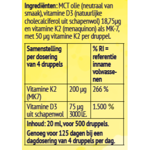 
                      
                        Vitamine K2 D3 olie Voedingssupplementen K2 MedicalCare Benelux   
                      
                    