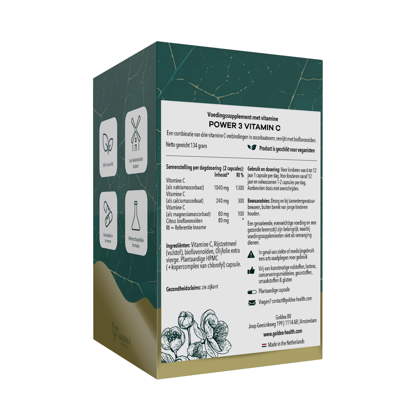 Power 3 Vitamin C Supplement Goldea Health