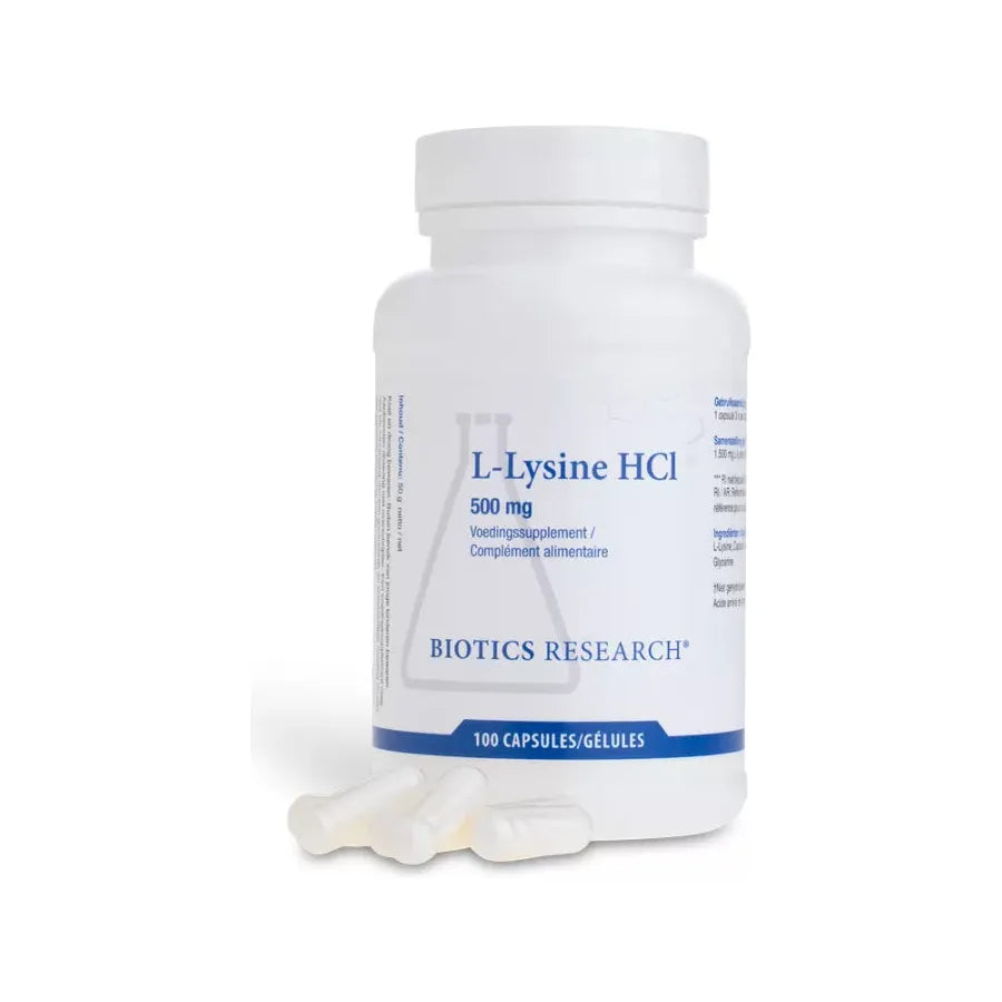 L-Lysine HCL 500mg Supplement Biotics Research Default Title  