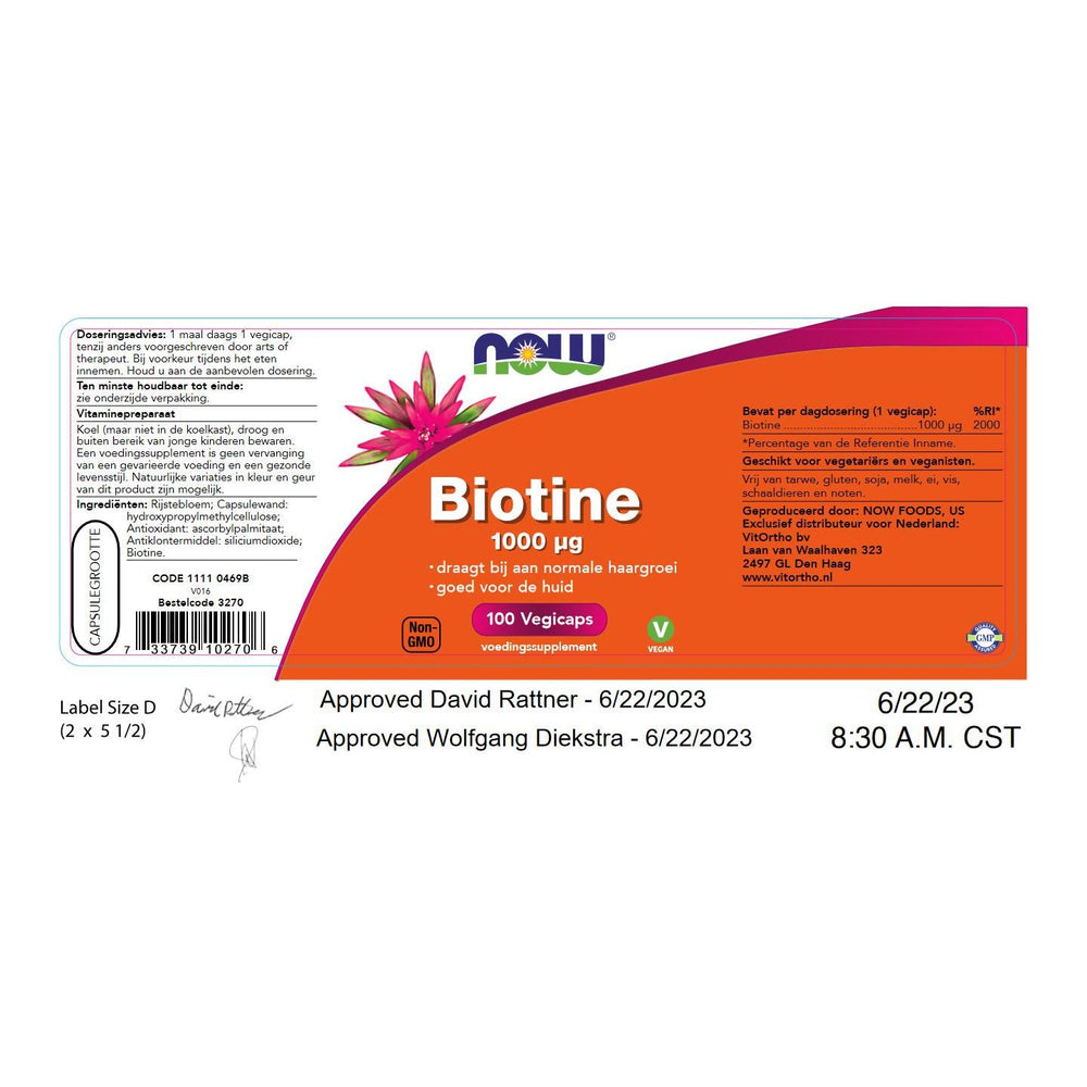 
                      
                        Biotine 1000 mcg Vitamine B NOW
                      
                    