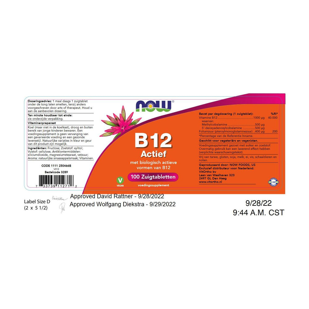 
                      
                        B12 Actief Vitamine B NOW
                      
                    