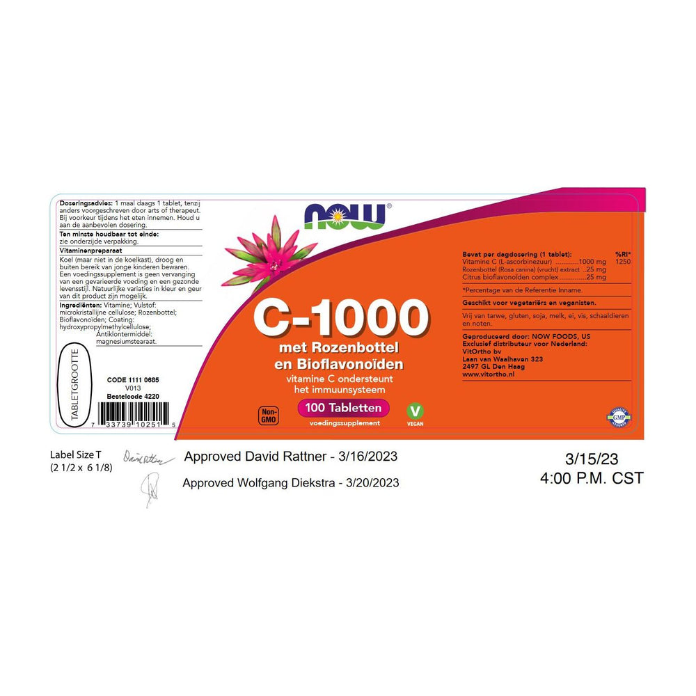 
                      
                        C-1000 met Rozenbottel & Bioflavonoïden Vitamine C NOW
                      
                    