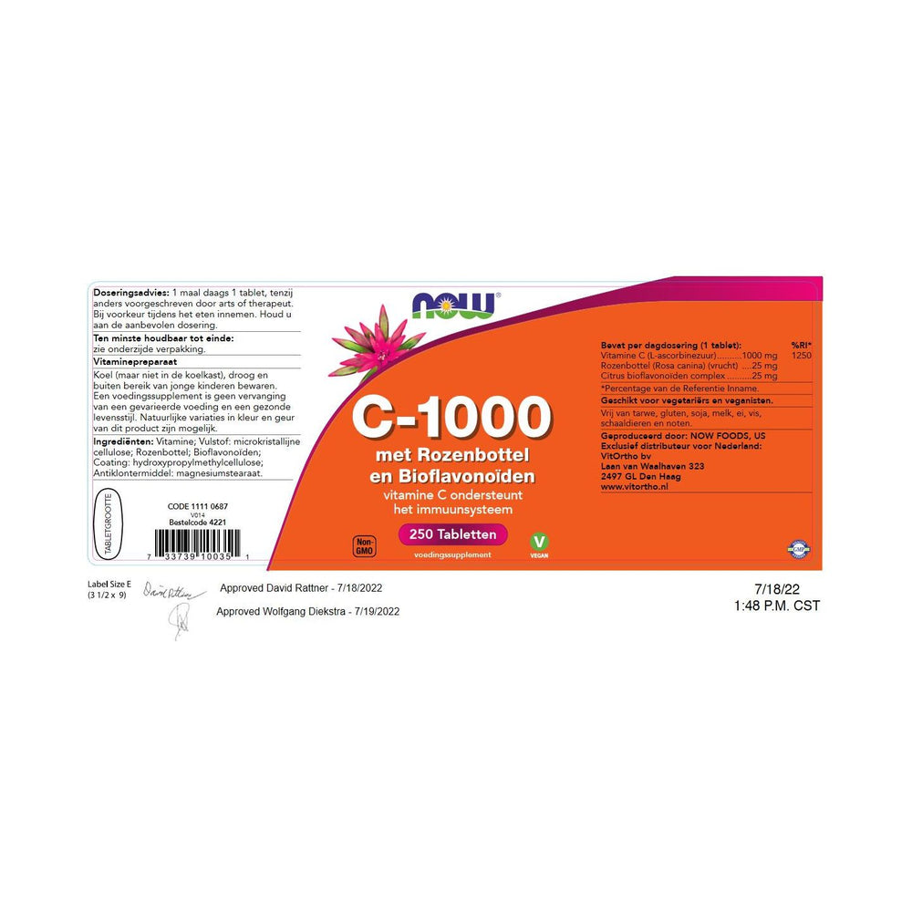 
                      
                        C-1000 met Rozenbottel & Bioflavonoïden Vitamine C NOW
                      
                    