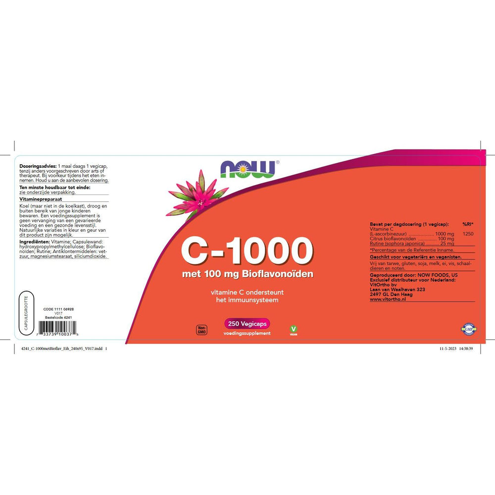 
                      
                        C-1000 met 100 mg Bioflavonoïden Vitamine C NOW
                      
                    