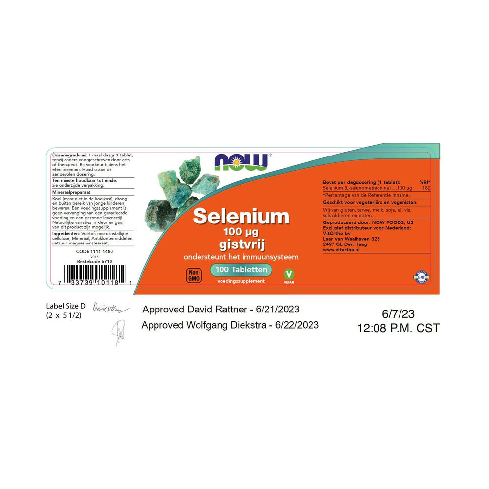 Selenium 100 mcg Mineralen NOW