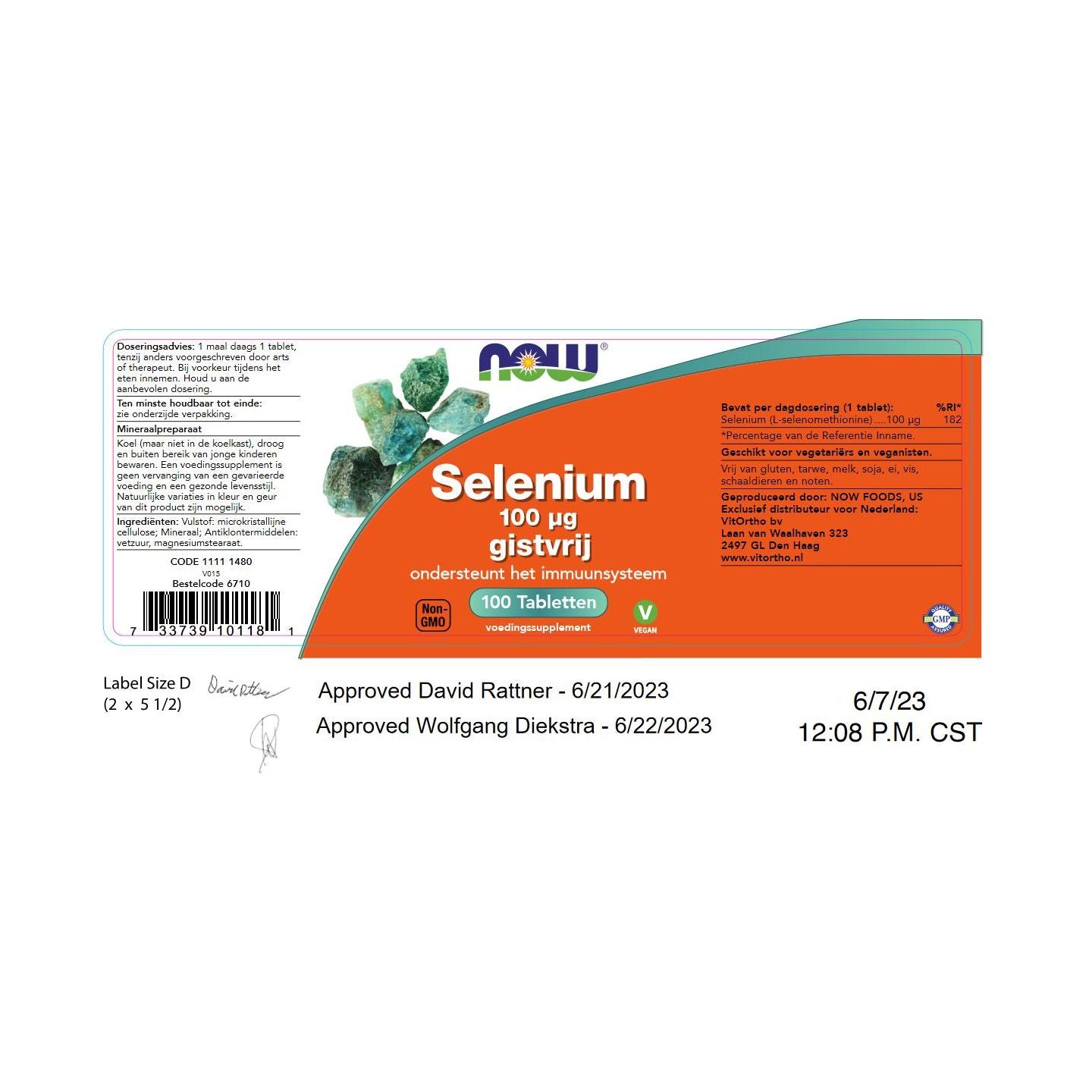 Selenium 100 mcg Mineralen NOW