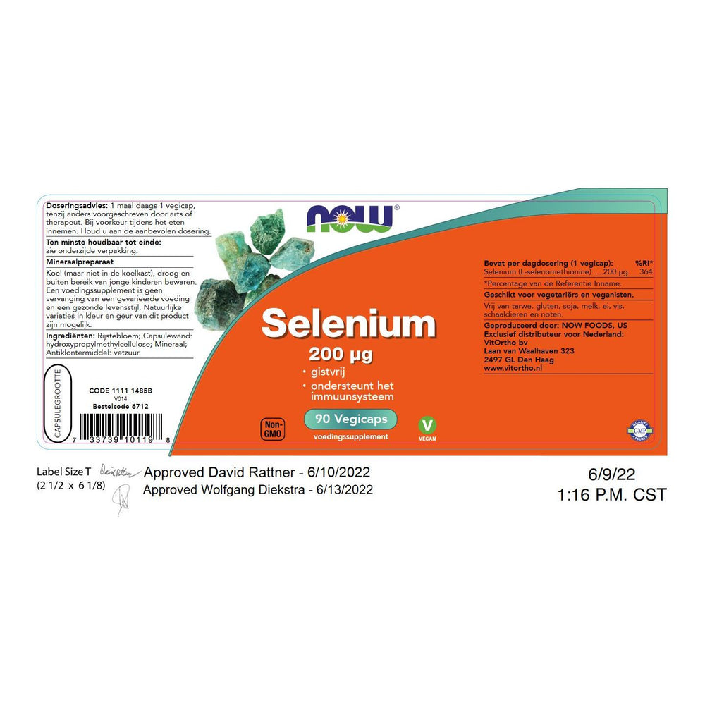 Selenium 200 mcg Mineralen NOW