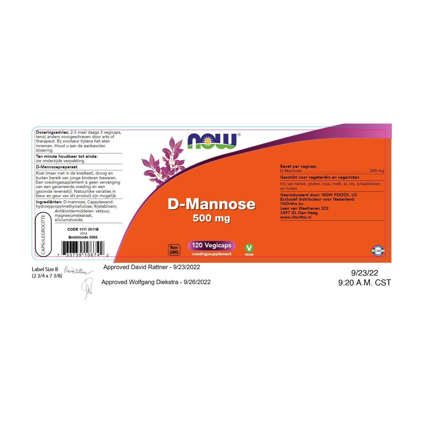 D-Mannose 500 mg Overige producten NOW