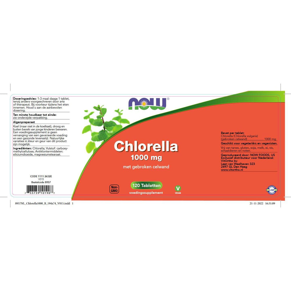 
                      
                        Chlorella 1000 mg Kruiden- en plantenextracten NOW
                      
                    