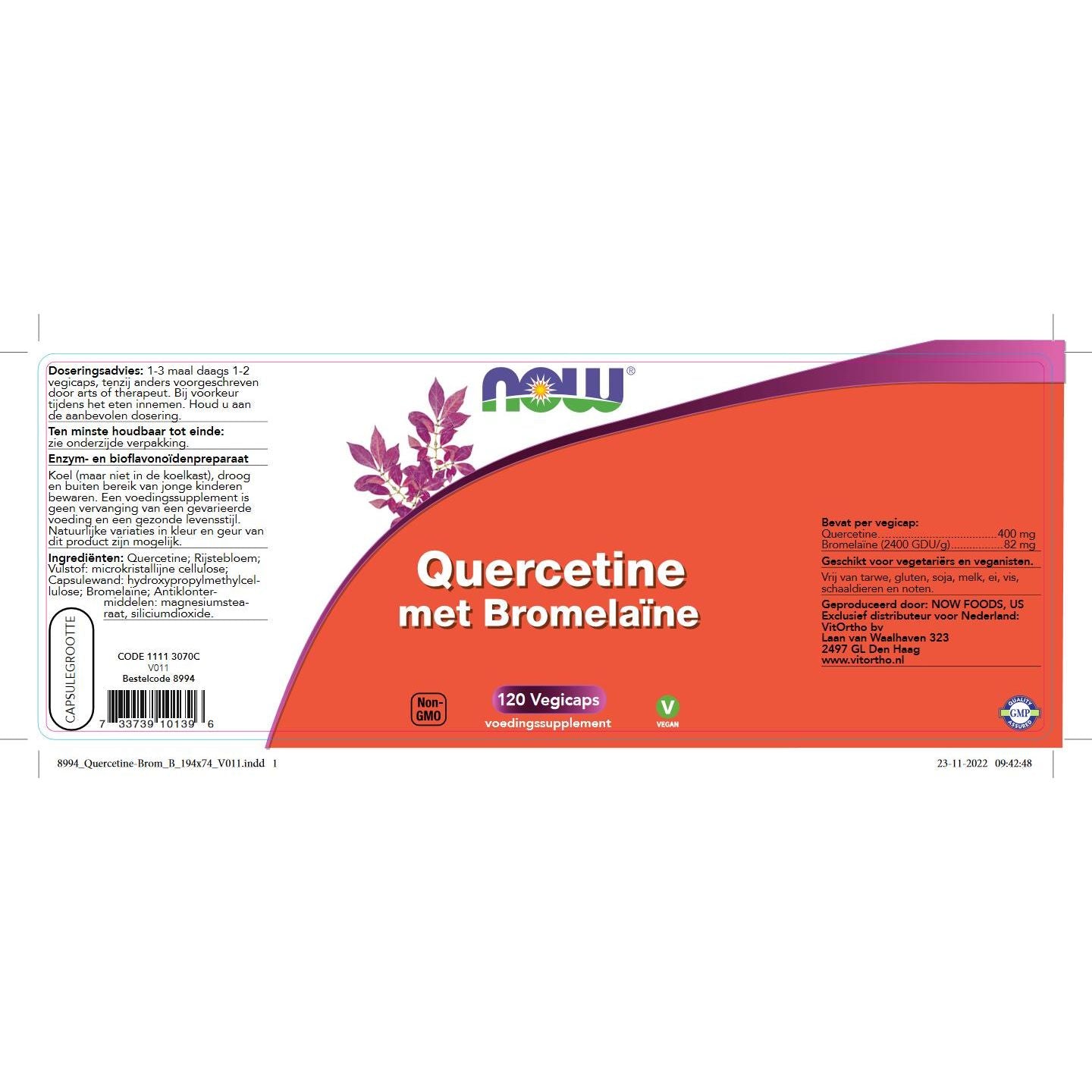 Quercetine met Bromelaïne Overige producten NOW