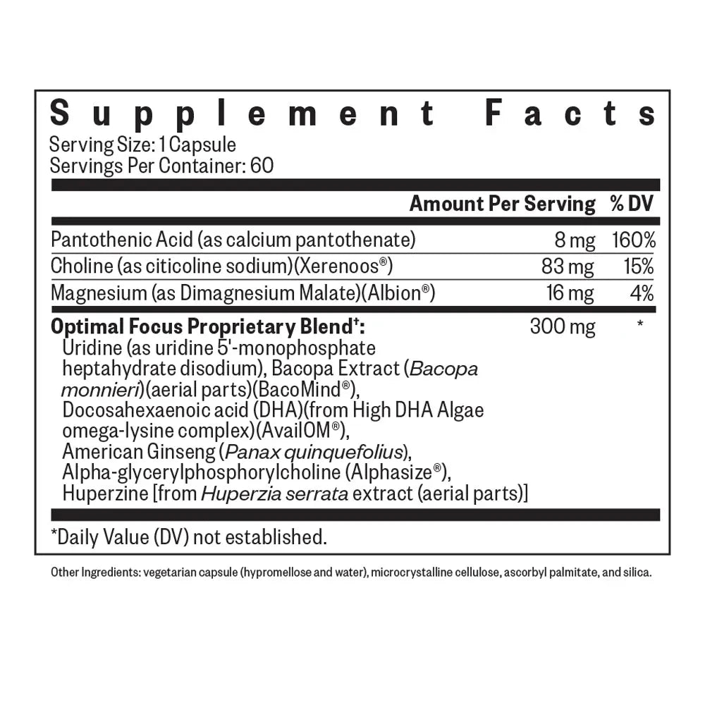 Optimal Focus - 60 Capsules Seeking Health