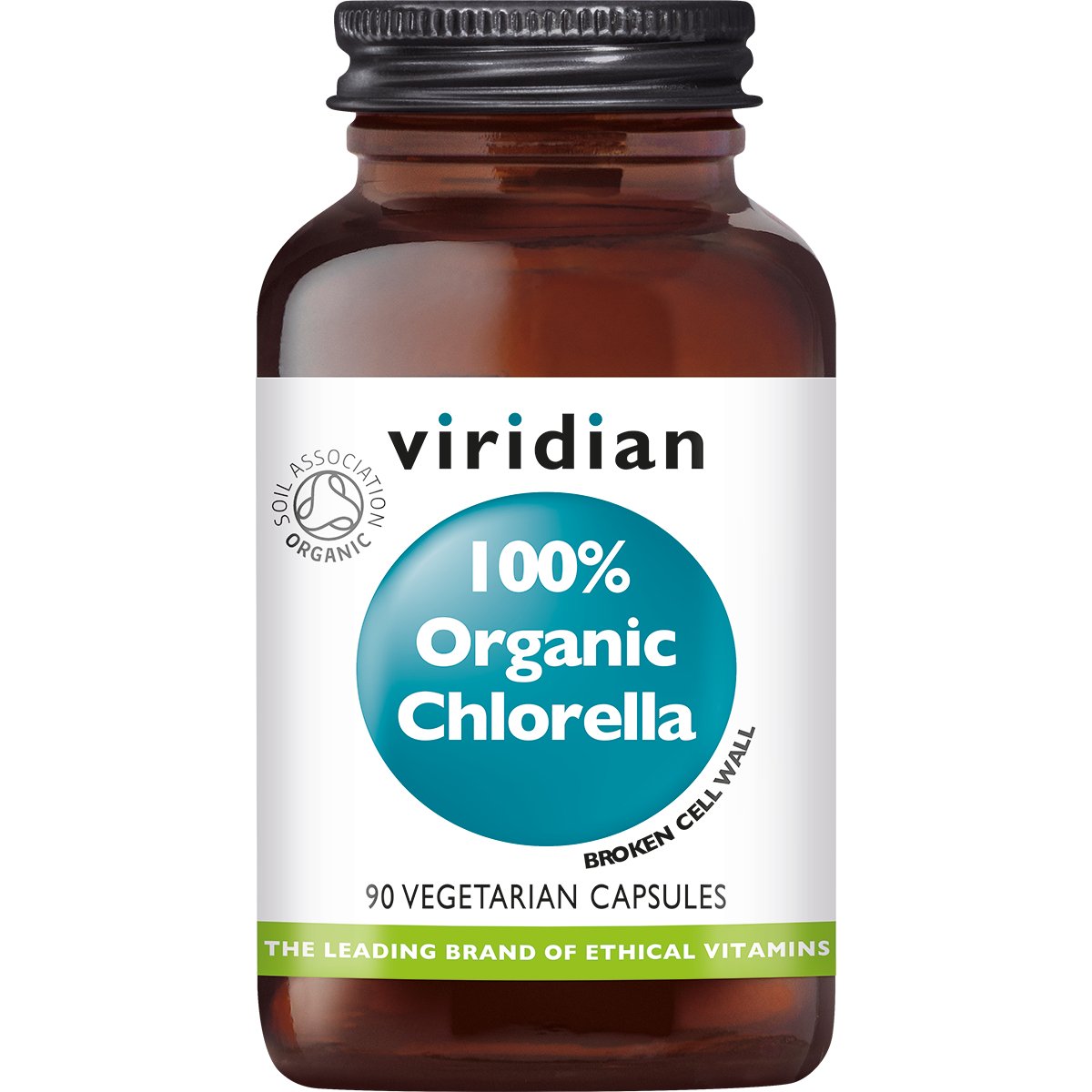 Organic Chlorella 400 mg Supplement Viridian 90  