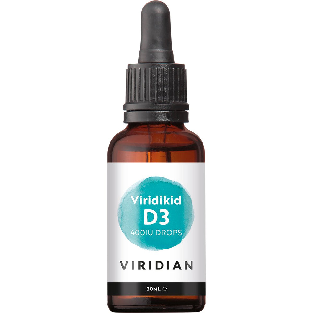 ViridiKid Vitamin D3 (Vegan) 400 IU (10 mcg) Supplement Viridian 30  