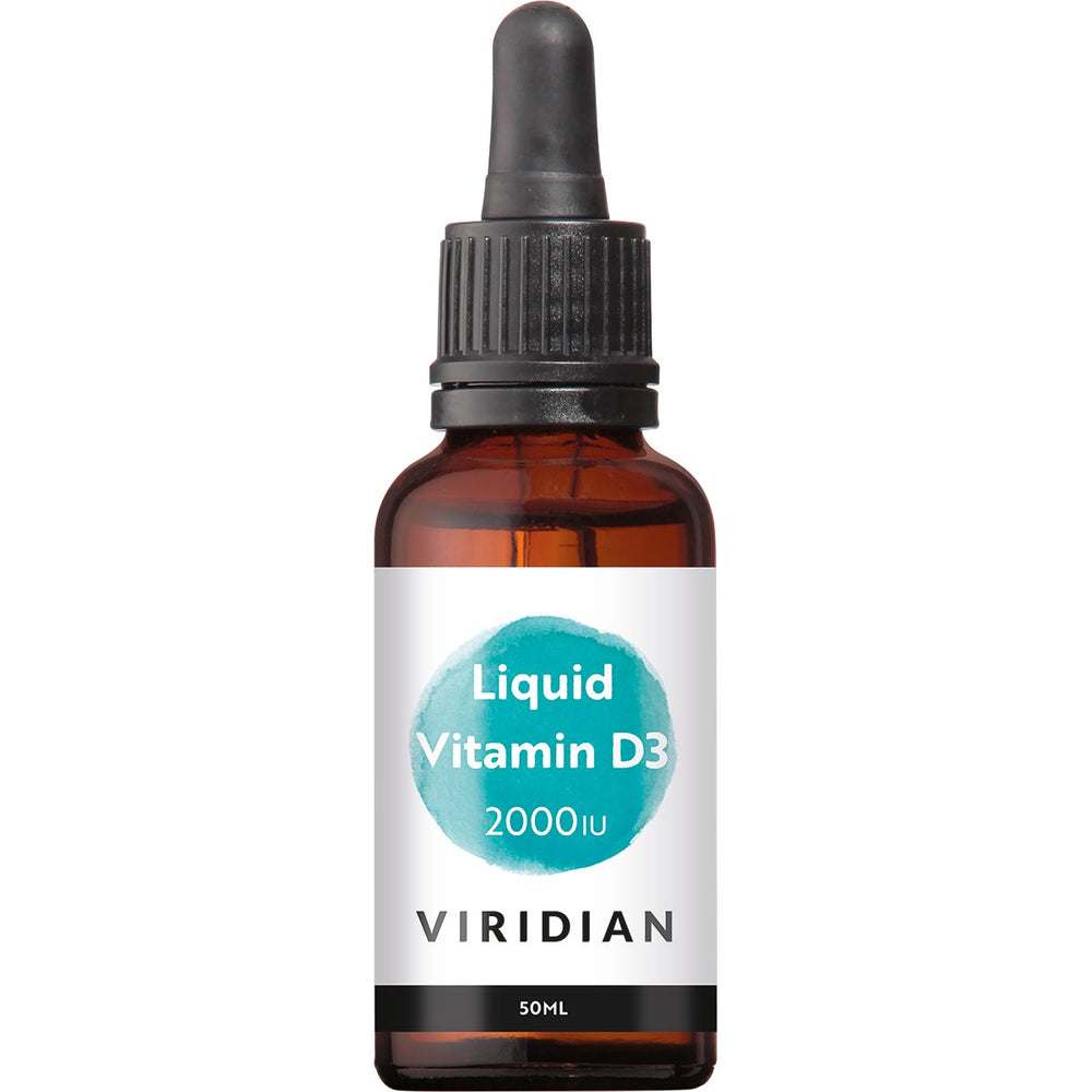Liquid Vitamin D3 (Vegan) 2000 IU (50 mcg) Supplement Viridian 50  