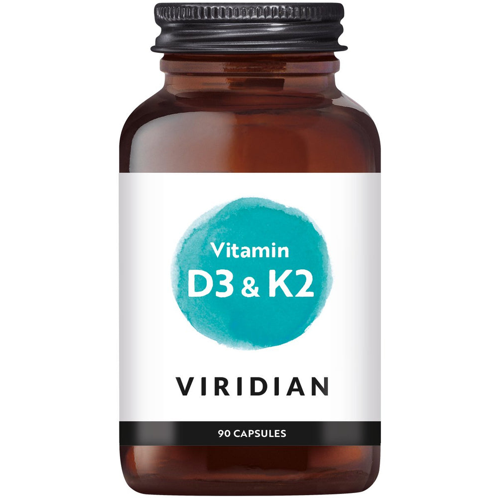 Vitamin D3 & K2 Supplement Viridian 90  