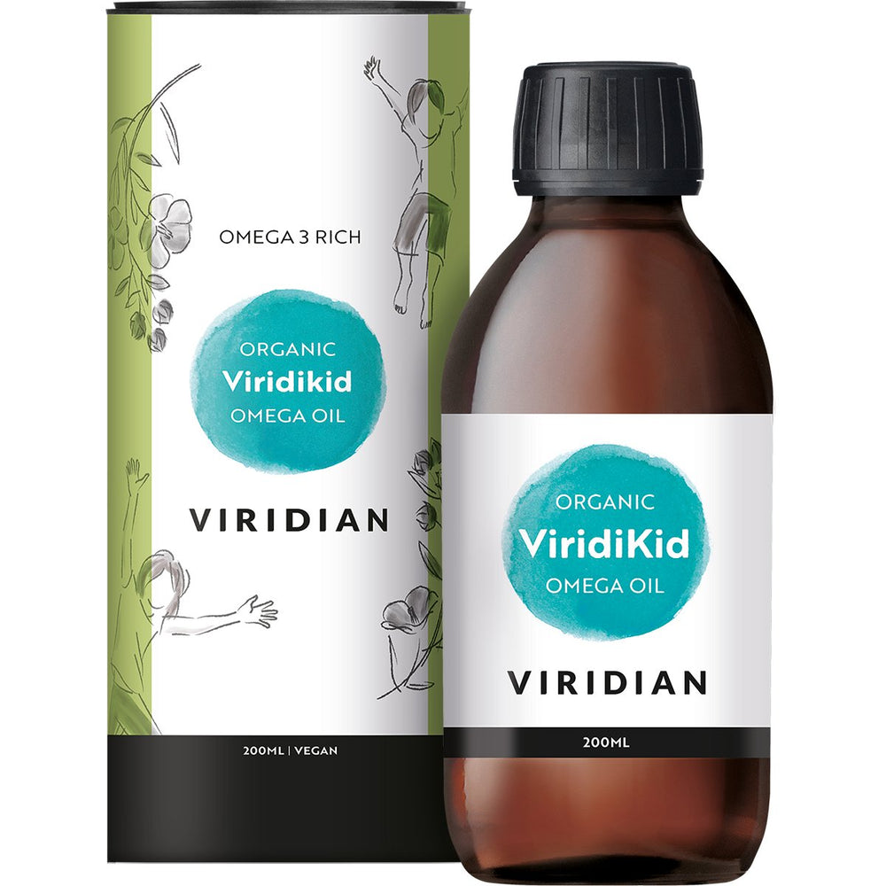 Organic Viridikid Omega-3 Oil Supplement Viridian 200  