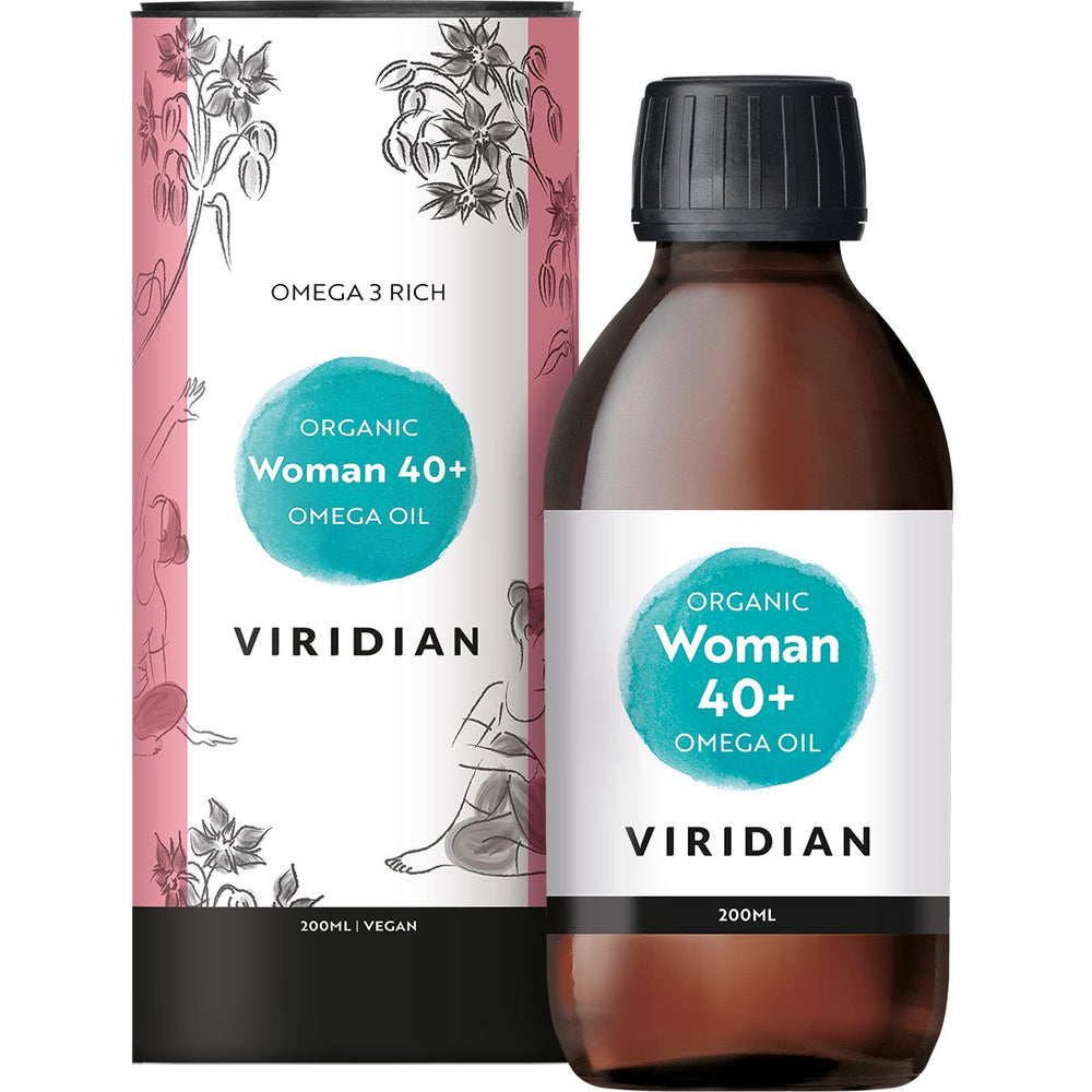 Organic Woman 40+ Omega Oil Supplement Viridian 200  