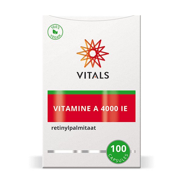 
                      
                        Vitamine A 4000 ie 100 capsules Supplement Vitals   
                      
                    