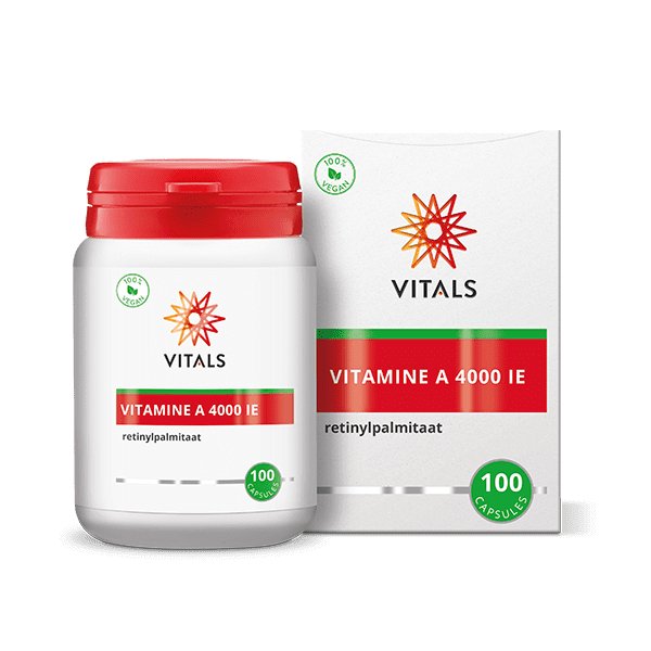 
                      
                        Vitamine A 4000 ie 100 capsules Supplement Vitals   
                      
                    