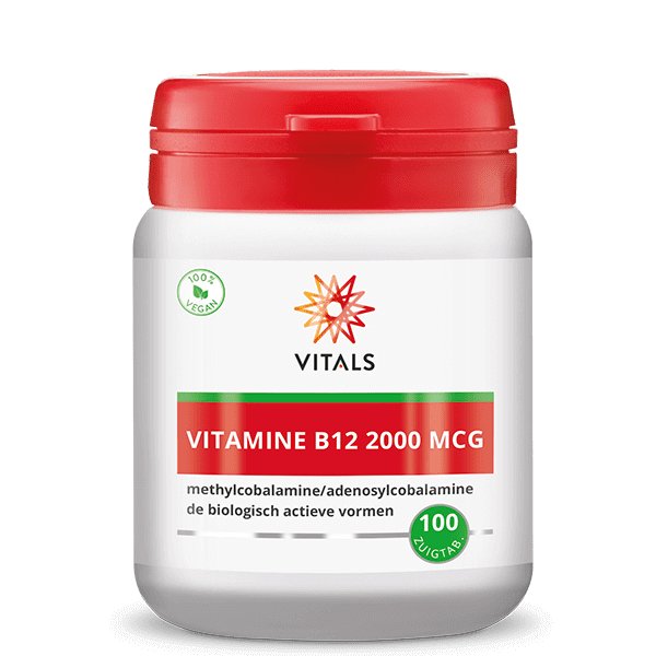 Vitamine B12 2000 mcg 100 zuigtabletten Supplement Vitals   