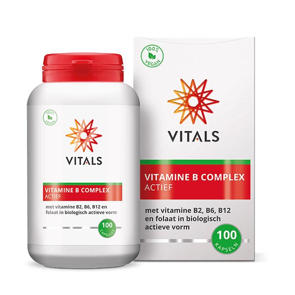 
                      
                        Vitamine B Complex Actief 100 capsules Supplement Vitals   
                      
                    