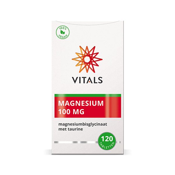 Magnesium(bisglycinaat) 100 mg 120 tabletten Supplement Vitals   