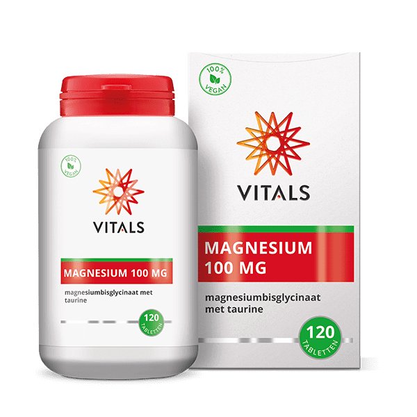
                  
                    Magnesium(bisglycinaat) 100 mg 120 tabletten Supplement Vitals   
                  
                