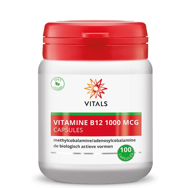 
                      
                        Vitamine B12 1000 mcg Capsules 100 capsules Supplement Vitals   
                      
                    