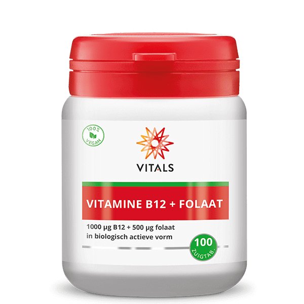 
                      
                        Vitamine B12 met folaat 100 zuigtabletten Supplement Vitals   
                      
                    