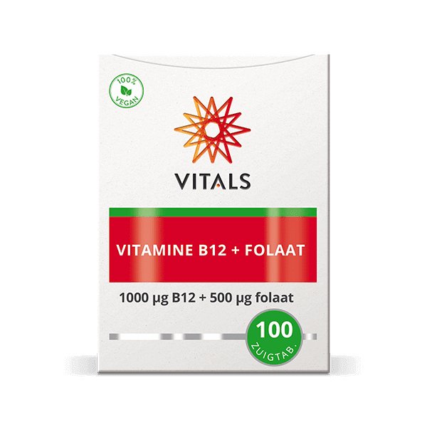 
                      
                        Vitamine B12 met folaat 100 zuigtabletten Supplement Vitals   
                      
                    