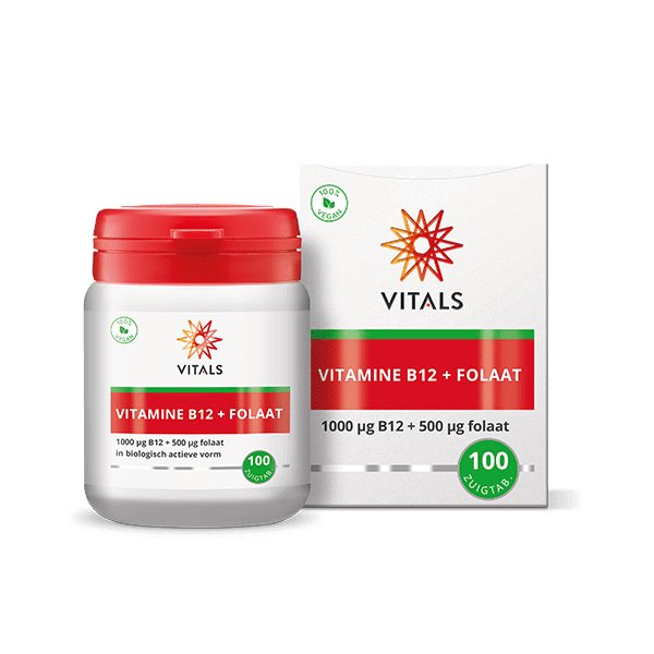 
                      
                        Vitamine B12 met folaat 100 zuigtabletten Supplement Vitals   
                      
                    