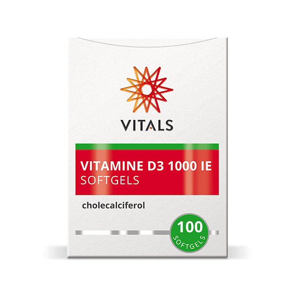 Vitamine D3 1000 ie Softgels 100 softgels Supplement Vitals   