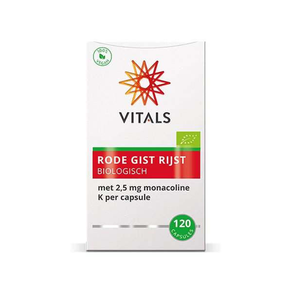 Rode Gist Rijst Biologisch 120 capsules Supplement Vitals   